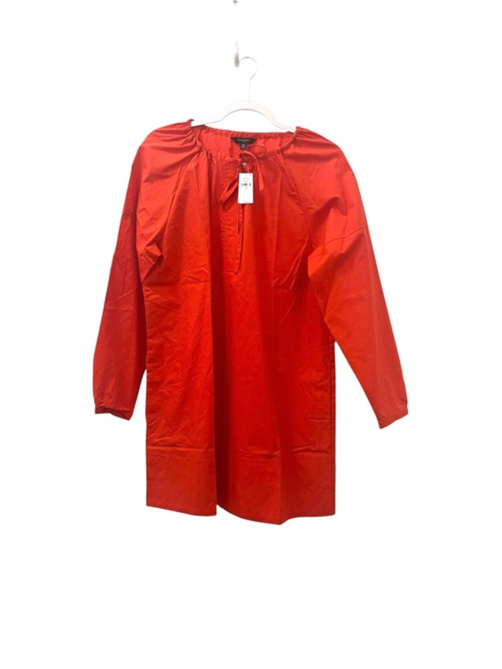 Banana Republic Poppy Orange Cotton Poplin Mini Dress NWT M